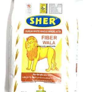 SHER - DURUM WHITE WHOLE WHEAT ATTA - 20LB